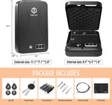 Gun Safe Lock Box Portable Pistol Safe One Gun Capacity with RFID & Key