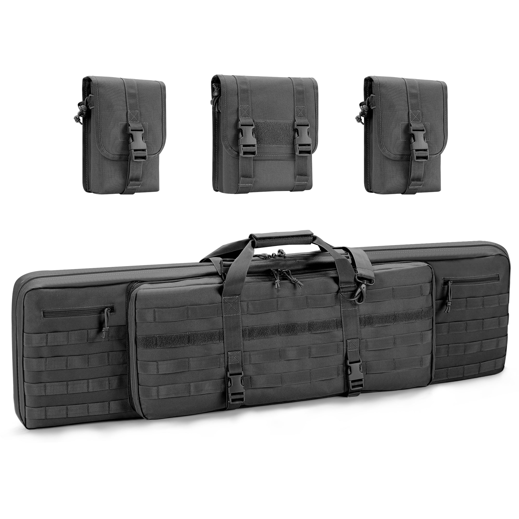 WINCENT Double Long Rifle Bag Case Black/Tan
