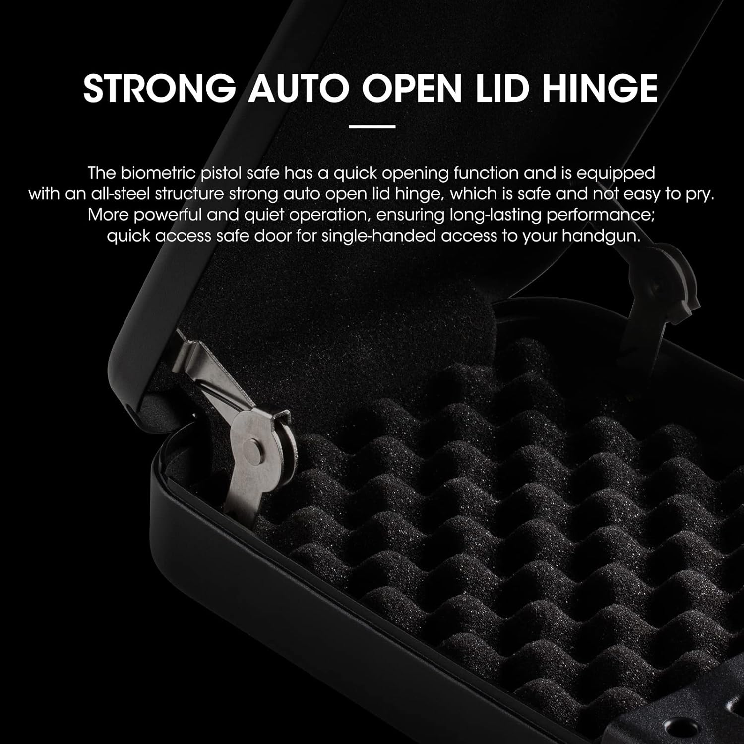 WINCENT Elite Portable Gun Safe with Emergency Type-C Lithium Battery & Override Key