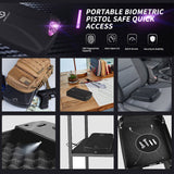 WINCENT Elite Portable Gun Safe with Emergency Type-C Lithium Battery & Override Key