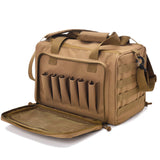 WINCENT Tactical Gun Range Bag for Handguns and Ammo - Tan