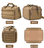 WINCENT Tactical Gun Range Bag for Handguns and Ammo - Tan
