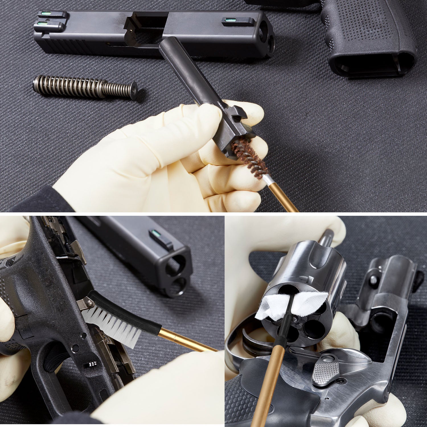 WINCENT Universal Handgun Cleaning Kit - Brass