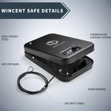 WINCENT Gun Safe Lock Box with Cleaning Kit