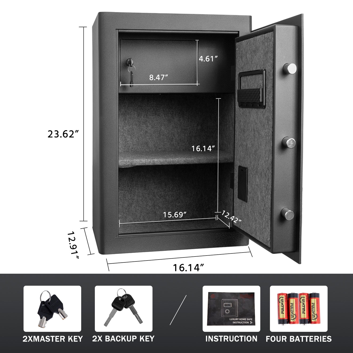 WINCENT Deluxe Home Security Safe