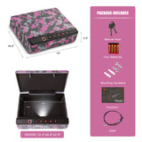 WINCENT Biometric Gun Safe for Pistols - Pink Camo